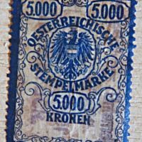 5000 Kronen Stempelmarke Österreich Kaiserzeit