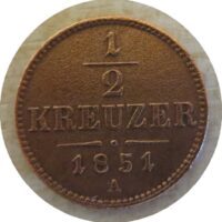 Halber Kreuzer A 1851