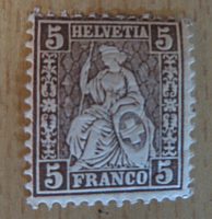 5 Rappen sitzende Helvetia