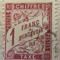 2 Franc a percevoir Chiffre 1890 Portomarken Frankreich Timbre-taxe de France 1890