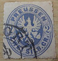 2 Silbergroschen  Preussen 1861 gezähnt