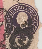 3 Cent Washington violett - Ganzsache USA