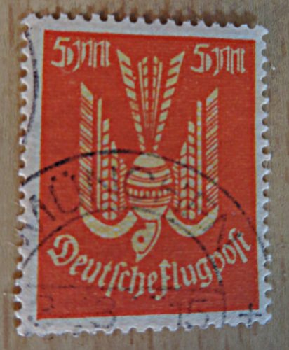 5 Mark 1922 Flugpost Holztaube