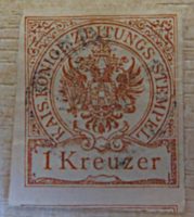 1 Kreuzer 1890 braun Doppeladler im Kreis - Zeitungsmarke / newspaper stamps Austria