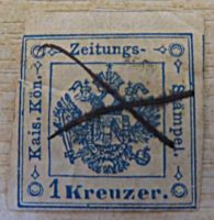 1 Kreuzer Zeitungsmarke 1859