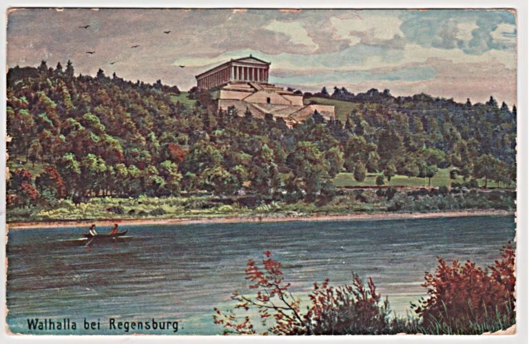 Walhalla bei Regensburg 1923 Postkarte Deutschland – SAMMLER CLUB